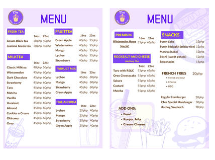 Menu Design