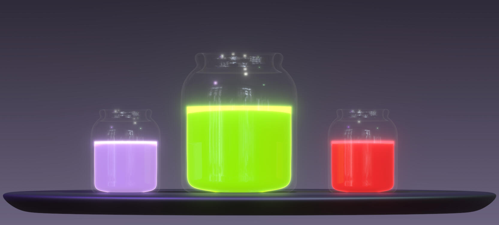Glow liquid jar